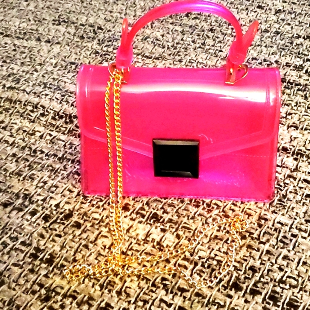 Transulent pink purse